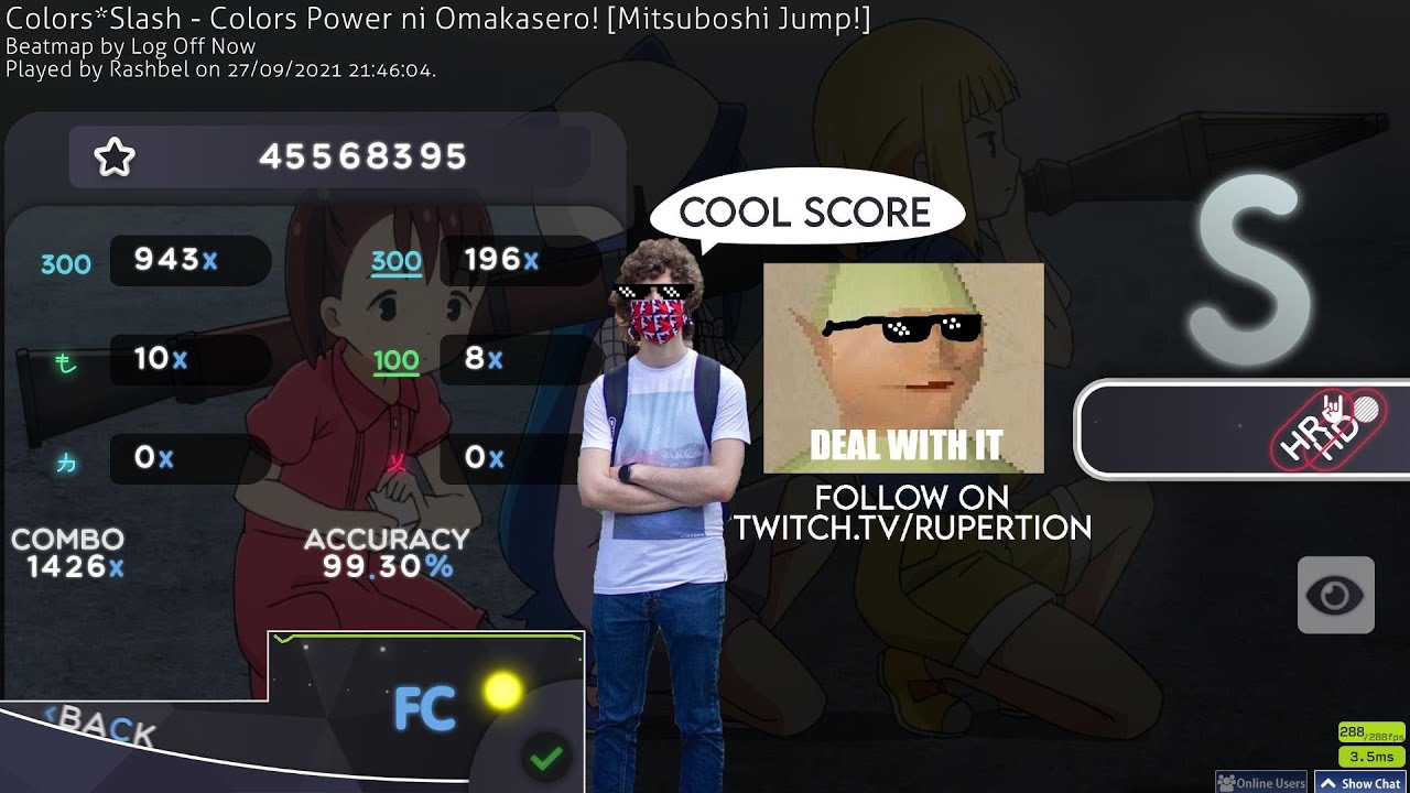 Colors*Slash - Colors Power ni Omakasero! [Mitsuboshi Jump!]  +HDHR | 99.30% FC | 416pp | FIrst 400!