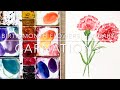 How To PAINT January's Birth Month Flower: The Carnation