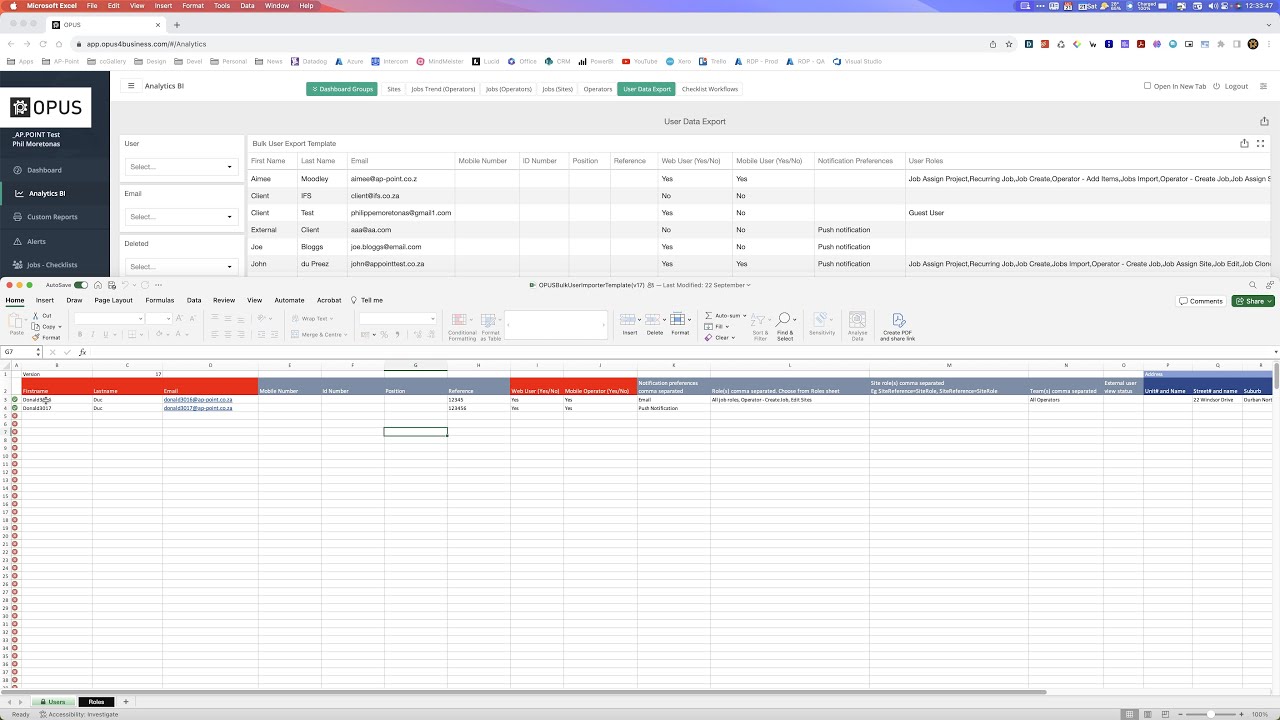 OPUS Dashboard User Export Data - YouTube