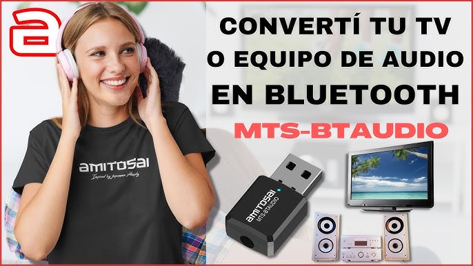 Adaptador Bluetooth 5.0 Emisor Receptor Smart Tv Pc Equipo 2 en 1 GENERICO