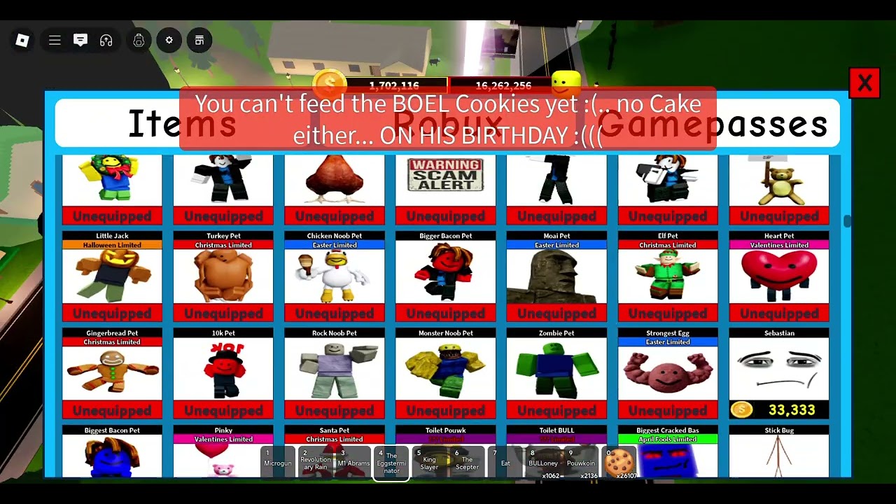 the bull birthday party in shoot and eat noobs part 1