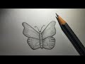 Beginners easy and simple butterfly pencil drawing with regular pencil  how to draw a butterfly 