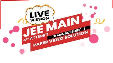 JEE Main - 31 August 2021 | 4th Attempt | Shift-01 | Paper Solution | RankersJEE  #jee2021 #jeemain