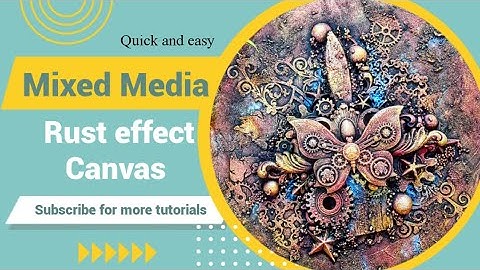 Mixed Media Rust Effect Altered MDF Board || DIY Wall decor ||  #mixedmediaartistscollab