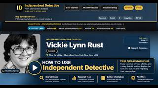 How to Use Independent Detective | Search Cold Cases & Missing Persons #ColdCases #MissingPersons