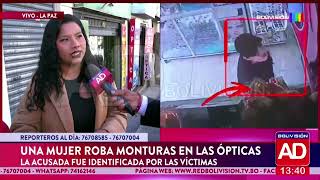 Una mujer es acusada de robar monturas en ópticas; fue identificada por las víctimas