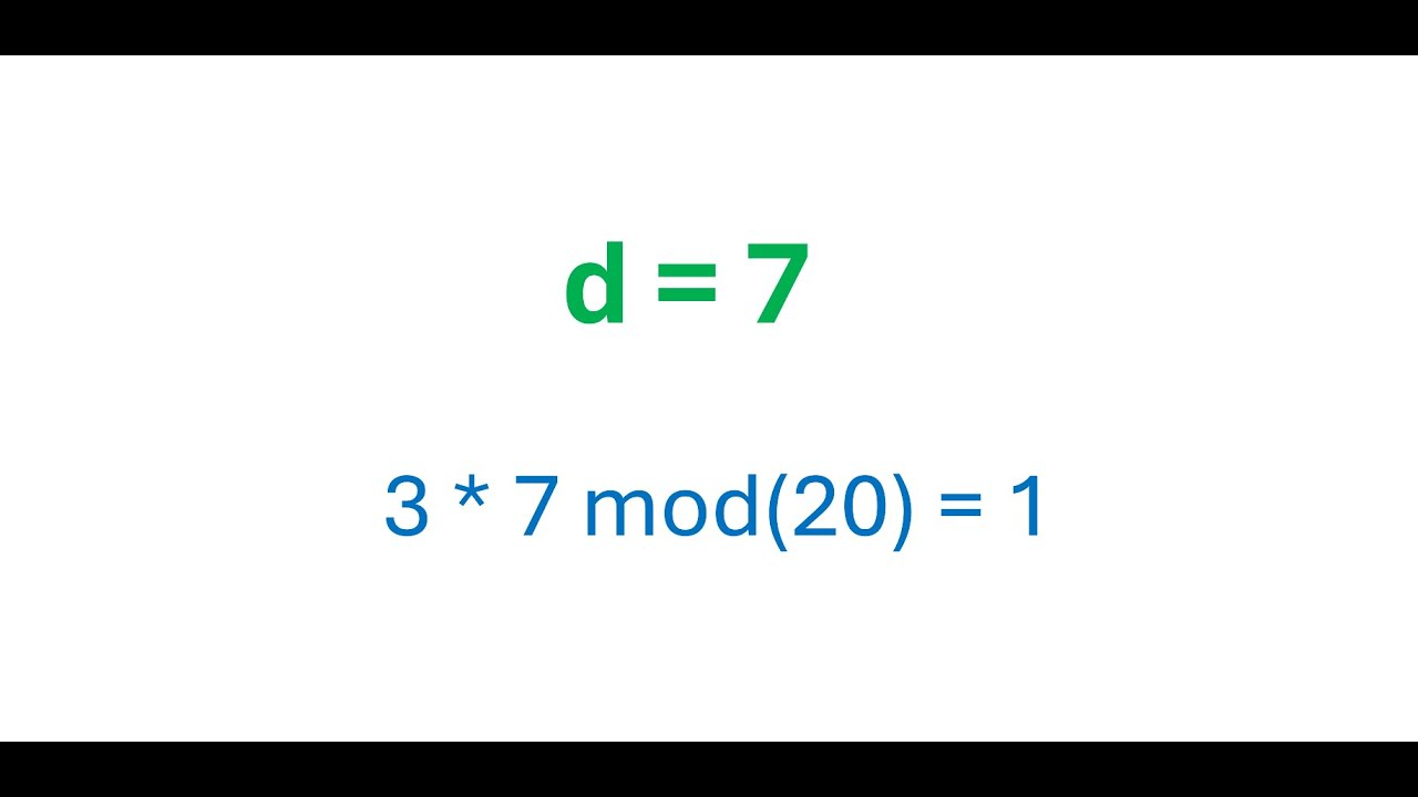 How to Calculate d for RSA (but easy)