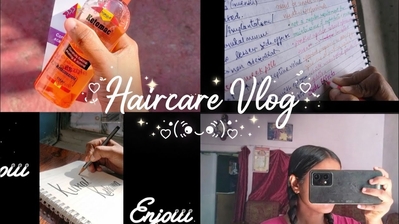 ✧⁠*⁠。Budget friendly Hair Care Routine🎀 ~Vlog~Haircare~Notes-Taking~Calligraphy 🌸
