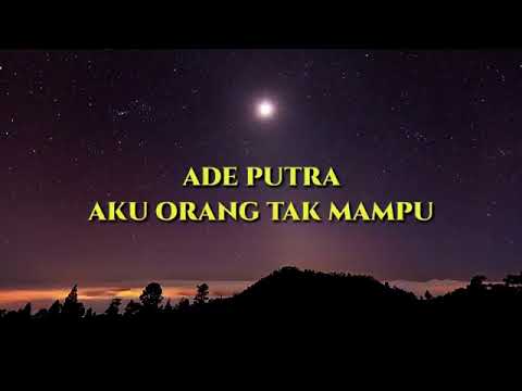 Ade putra - Aku orang tak mampu ( Karaoke )|| Official Music Video Original