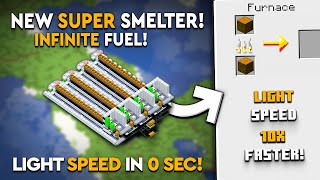Minecraft BEST Super Smelter Tutorial - Light Speed - 81,000 P/H!
