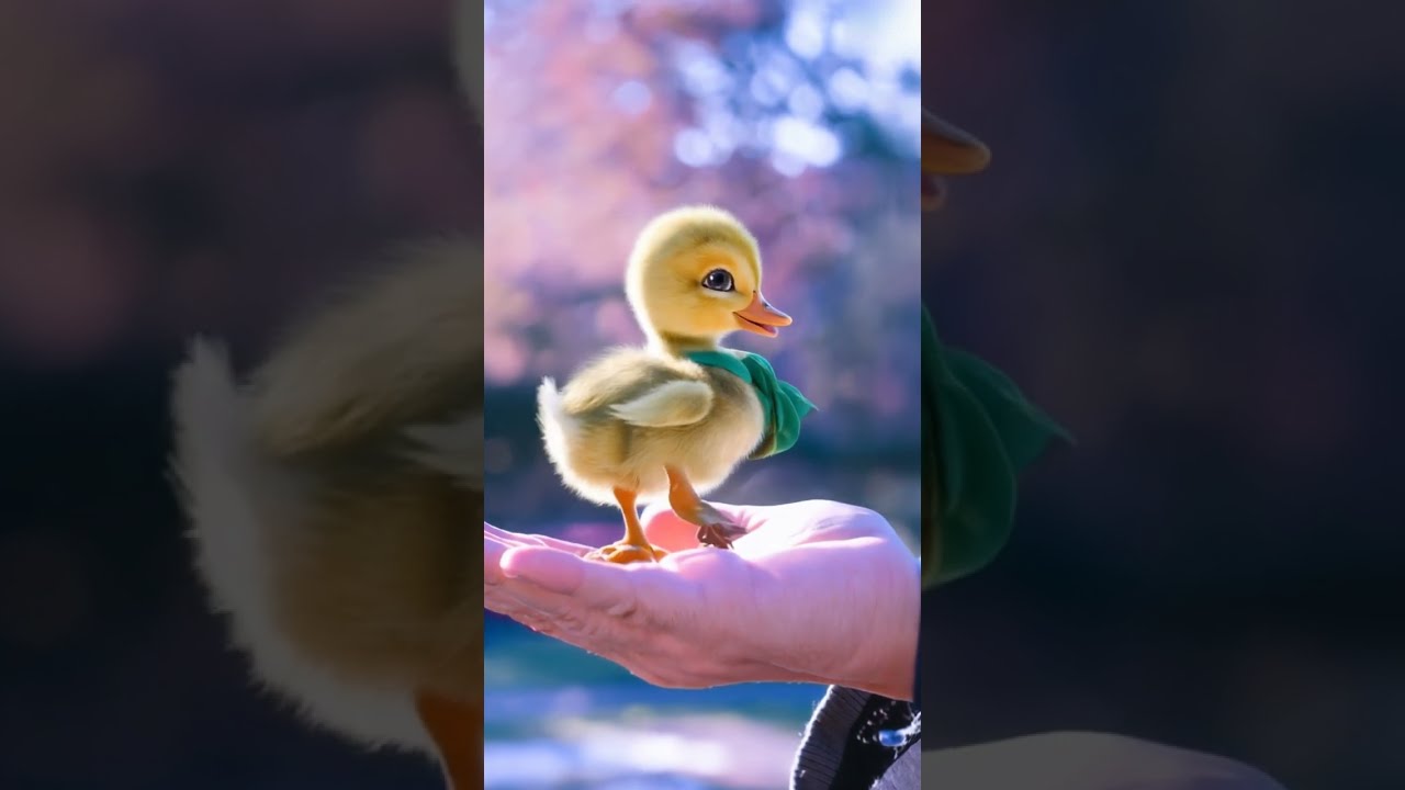 Cozy winter vibes with a sweet duckling 🦆❄️!  🥰✨. 