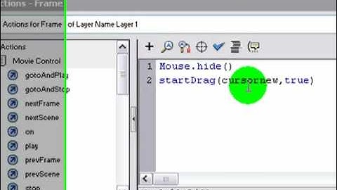 Macromedia Flash MX: 8th Tutorial: How to make a custom cursor  ::JGtutorials::