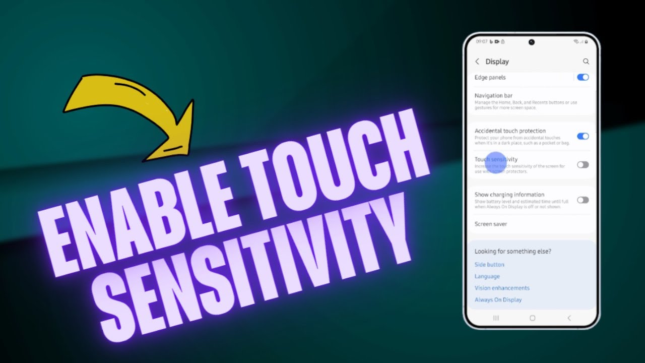 How to Enable/Disable Touch Sensitivity On Galaxy S25 - YouTube