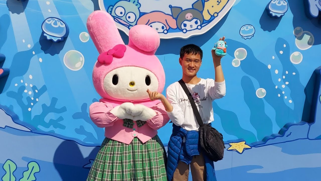 (🧧屋企洗完邋遢去公園見Melody🧧)海洋公園高峰樂園同sanrio my Melody打卡會面