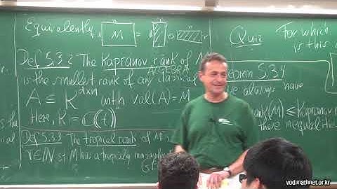 Bernd Sturmfels (UC Berkeley)/ Introduction to Non-Linear Algebra : Tropical Algebra II/ 2014-06-05