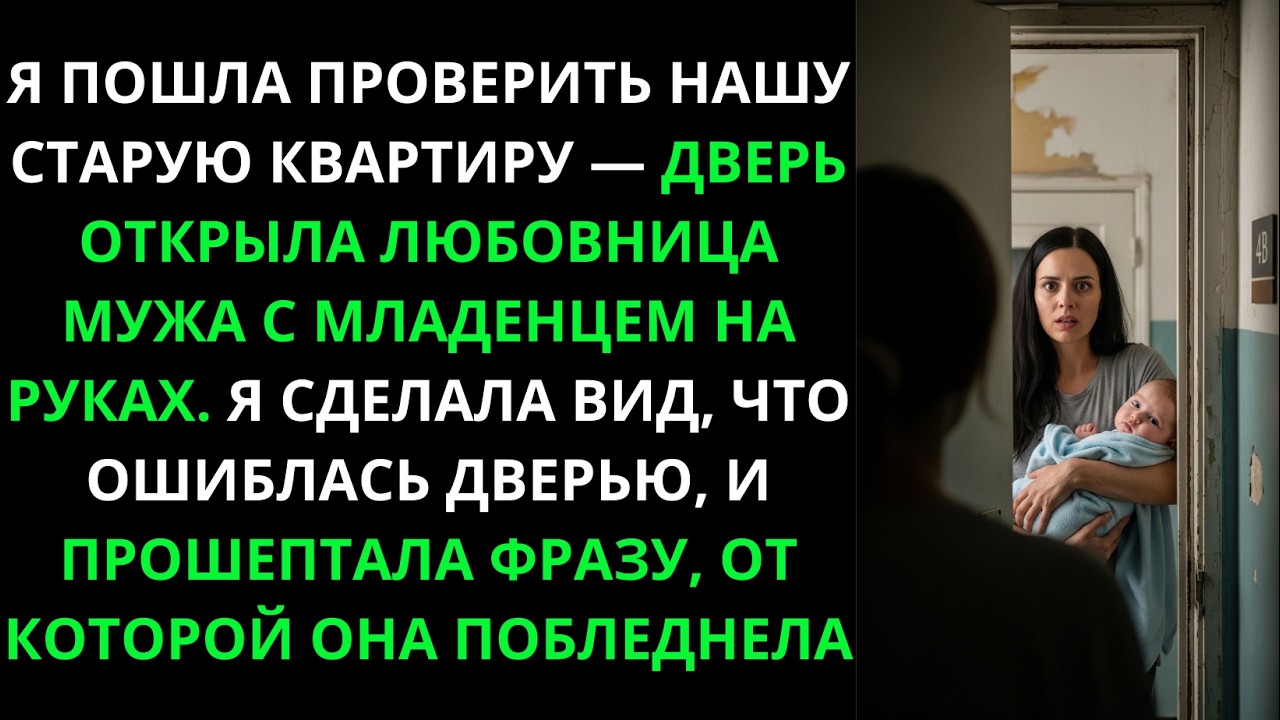 Зашла проверить нашу квартиру — дверь открыла любовница с младенцем. Я сделала вид, что ошиблась и…