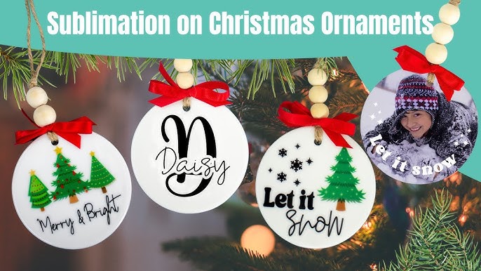 How to do sublimation on ceramic christmas ornaments 