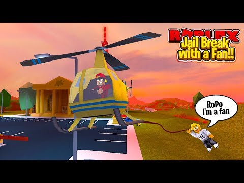 Roblox Jail Break Playing With A Fan Youtube - roblox adventure jail break a fan helps ropo rob the bank