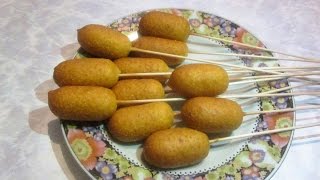 Как приготовить #КорнДог. Сосиски в тесте Как приготовить #КорнДог. Сосиски в тесте