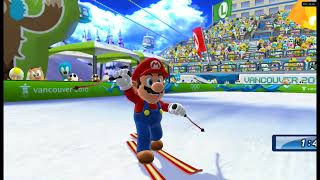 Mario & Sonic En Los Juegos Olimpicos De Invierno De Wii Descenso En Emulador Dolphin. 2 Jugadores