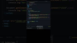 Event Bubbling in JavaScript – Interview Question 🔥 #coding #shorts