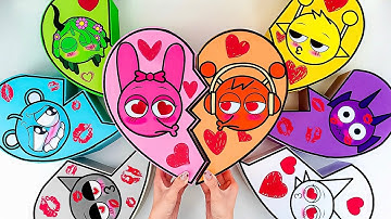 💖Paper DIY💖 Incredibox COUPLE Love SPRUNKI BLIND BOX Unboxing | How To Make Blind Bag ASMR | Tina TV