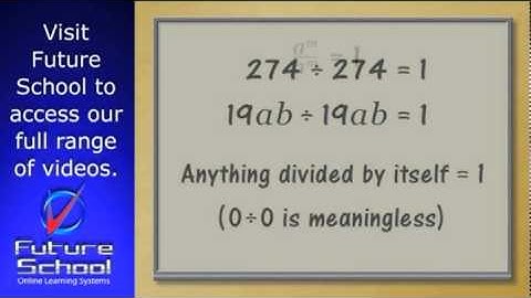 Terms raised to the power of zero.