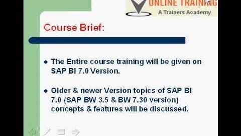SAP BW BI Online Training Video - Tutorial