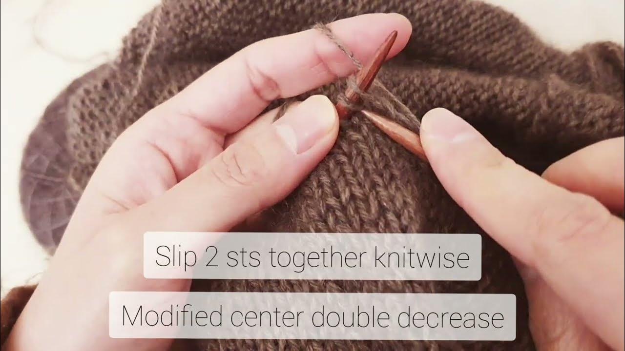 [Knitting tutorial] Modified center double decrease YouTube