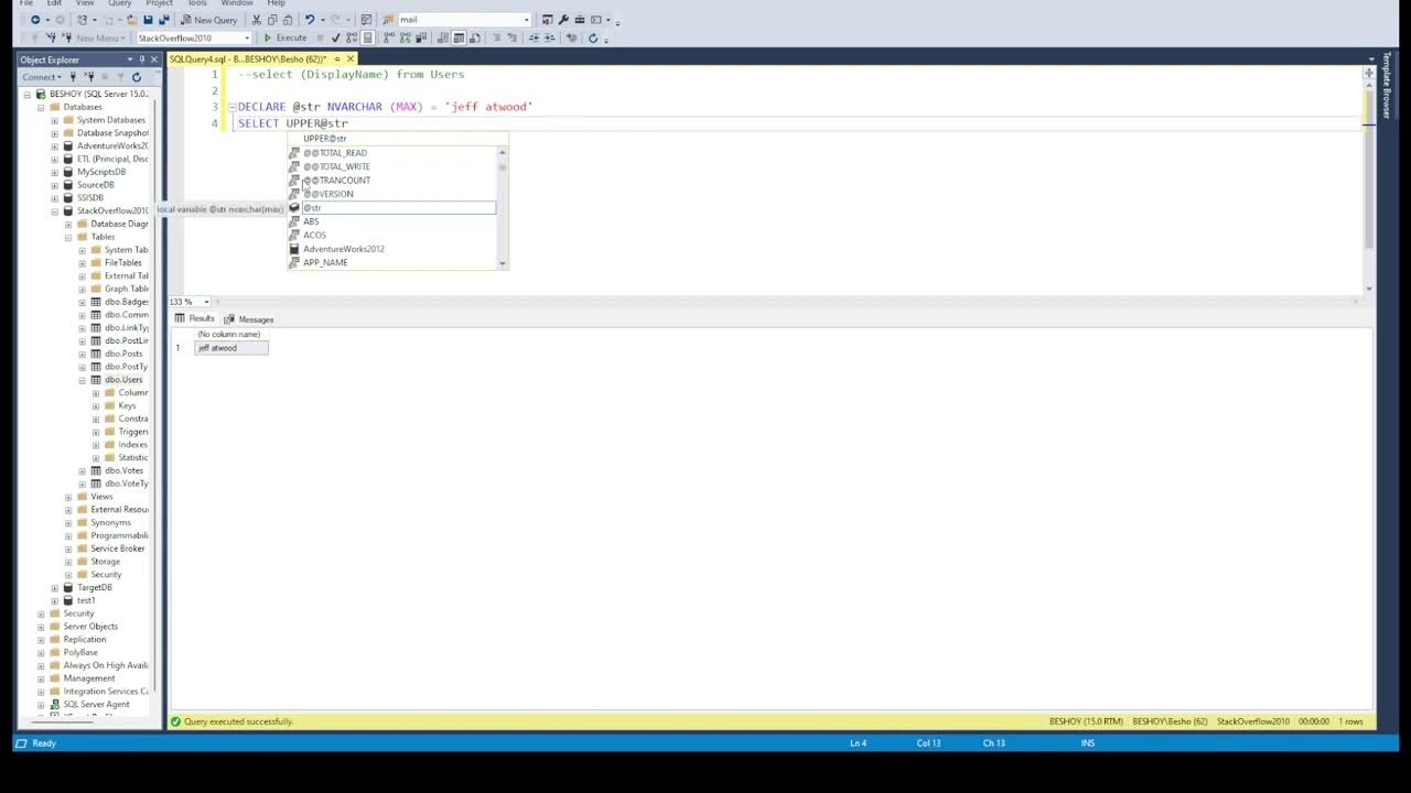 Upper Case (Capitalize) First Letter of Each Word SQL شرح بالعربي - YouTube
