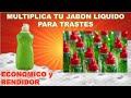 COMO MULTIPLICAR TU JABON LIQUIDO PARA PLATOS| súper espumoso | Leslie viri