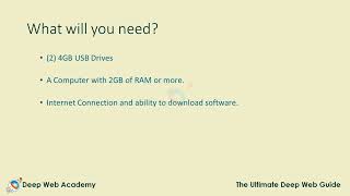 Let's Discuss What You Will Need to start the Deep Web Course