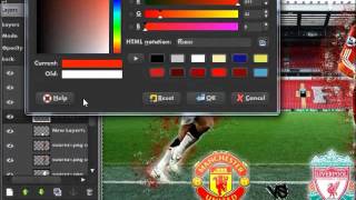 How to make A Soccer Based Wallpaper in GIMP!