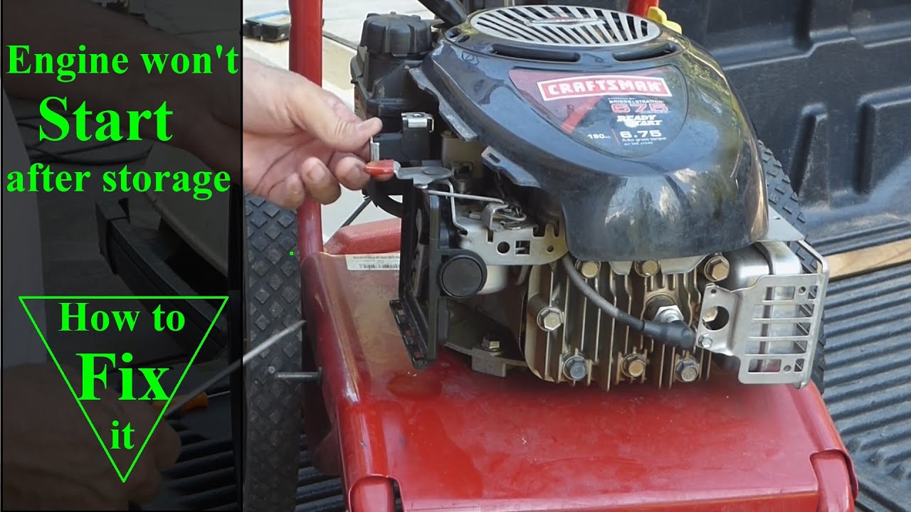 Why Won't my Small Engine Start after Sitting in Storage