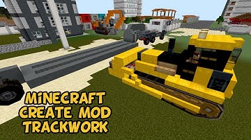 Minecraft : Build Working Bulldozer using Create Mod & Trackwork with Simple Tutorial