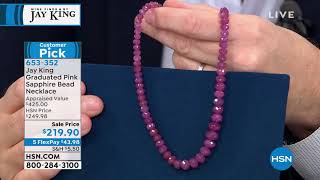 Jay King Sterling Silver Graduated Pink Sapphire Bead Ne... screenshot 5
