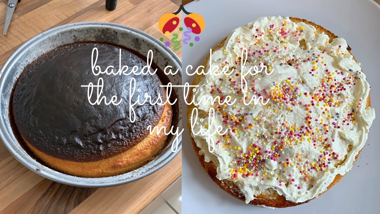 I BAKED A CAKE FOR THE FIRST TIME EVER!! EASY CAKE RECIPE FOR BEGINNERS ...