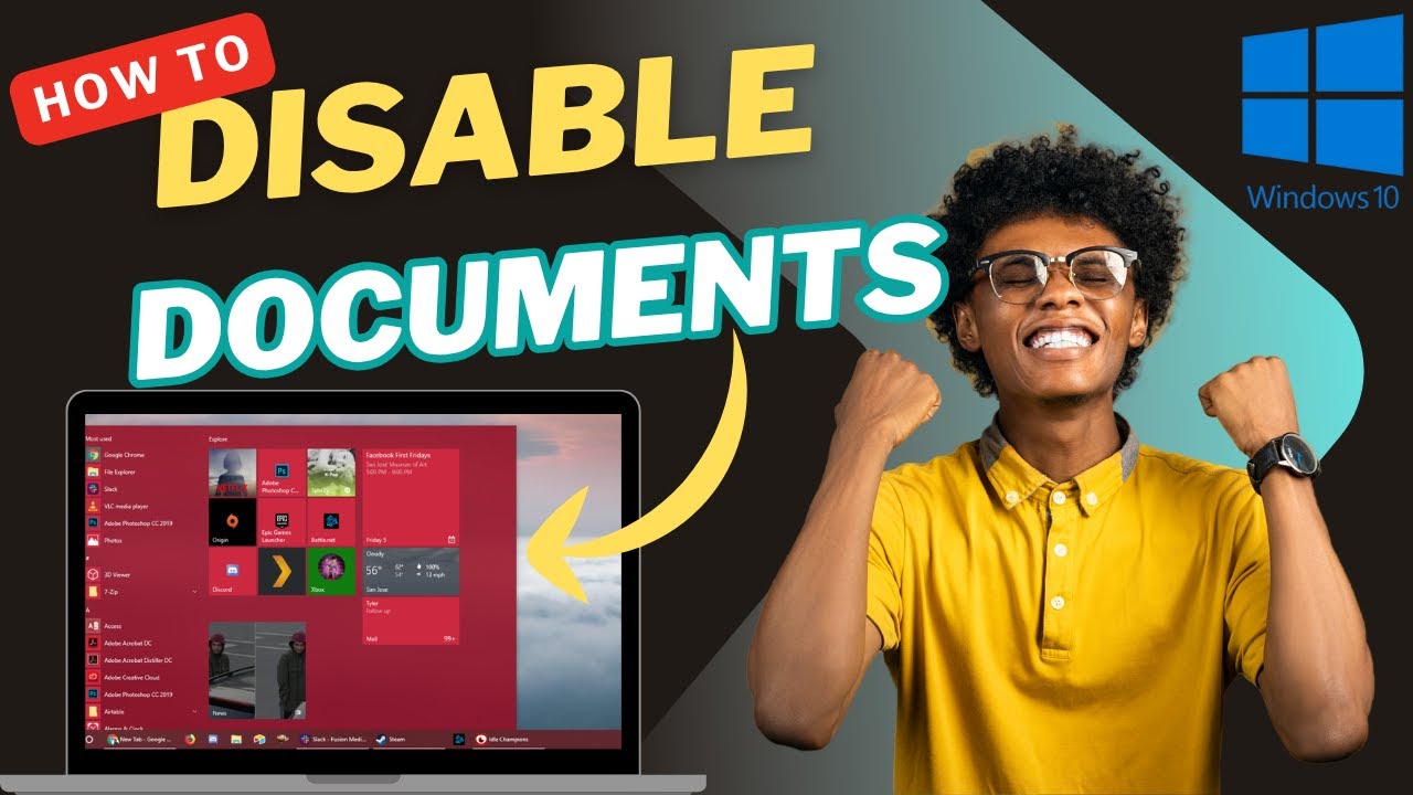 How To Disable Start Menu Documents Shortcut In Windows 10
