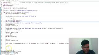 Greedy solution to solve Fractional knapsack problem|DAAExp1
