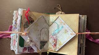 Junk Journal flip through - Shabby vintage style leftover papers by Stamperia, Ciao Bella, Mintay