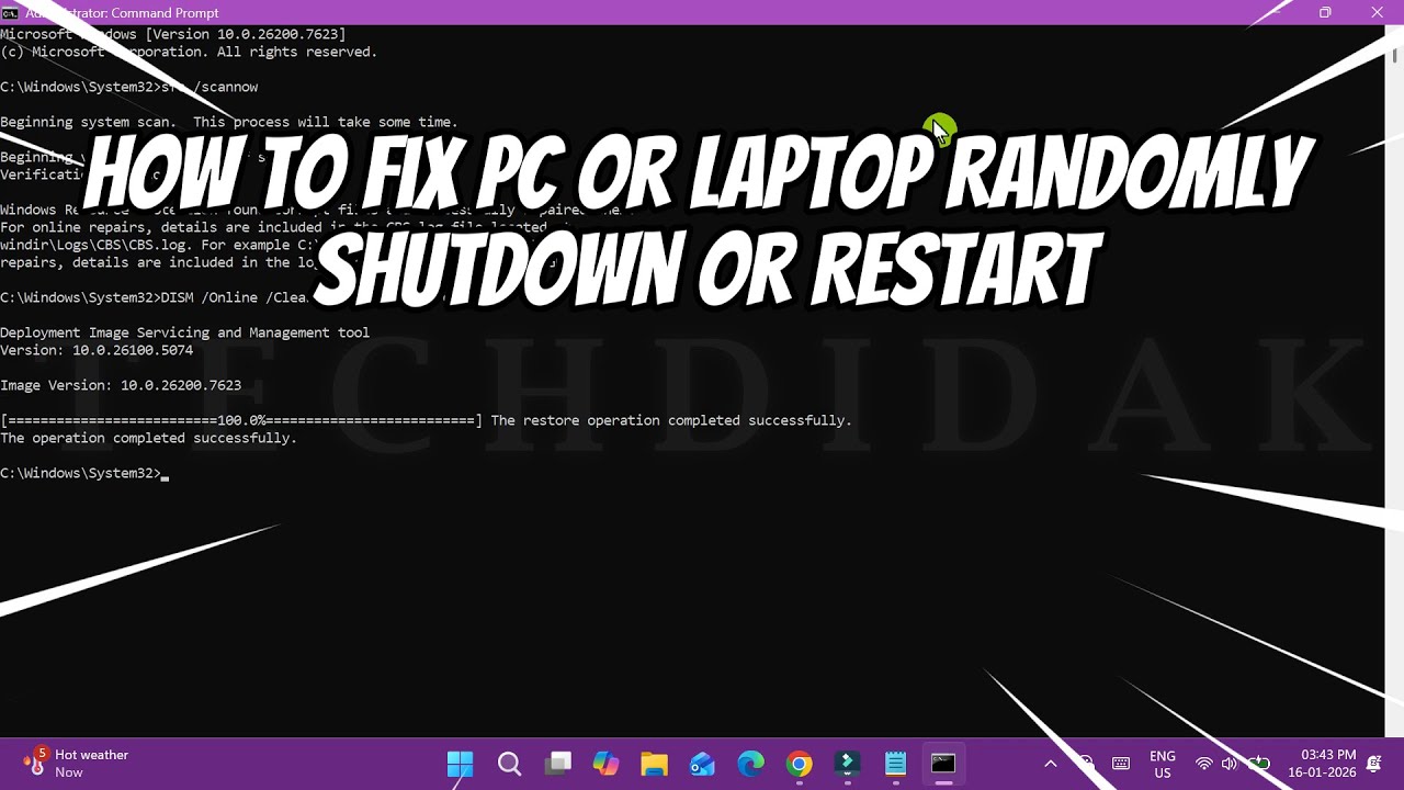 How to Fix PC or Laptop Randomly Shutdown or Restart - YouTube