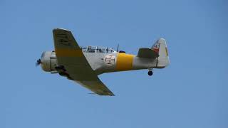 Harvard T6 Taz take-off from IWM Duxford