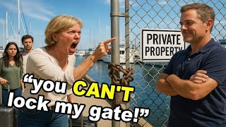 I Locked the Marina Gate and Kicked Out Her Guests—HOA Karen Lost It Screaming “COMMON PROPERTY!”