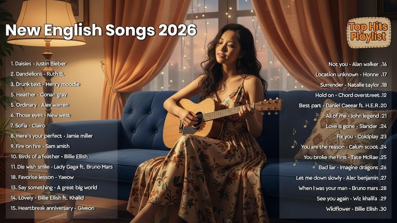 New English Songs 2026🎶🩷|| Top Hits English Songs Playlist ~ Daisies, Sofia, Drunk Text