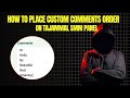 HOW TO PLACE TIKTOK CUSTOM COMMENTS ORDER ON TAJAMMAL SMM PANEL
