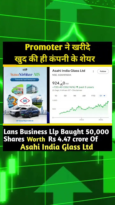 Asahi India Glass Ltd | Promoter | InsiderTrades |#stockmarketnews#stockmarket #sharemarket
