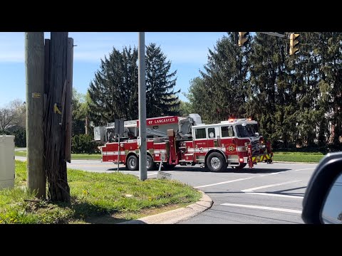 Lancaster City Bureau of Fire Truck 64-2 responding (4/16/24)