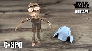 How to Make Origami C-3PO 🤖 | Star Wars Origami Tutorial