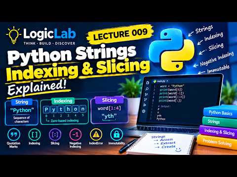 Python Mastery #009 — Strings, Indexing & Slicing Explained | Python for Beginners