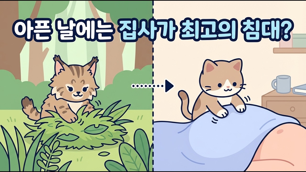 아픈 집사에게 꾹꾹이? 고양이 속마음!